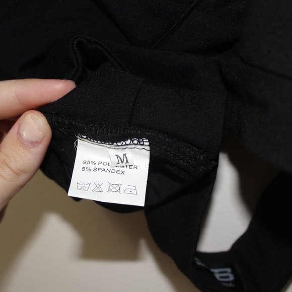 Black Cross Crop Top - Picture 4 of 4